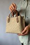 New Product 3-Compartment Women's Shoulder Bag 2193 Sand Tan Combination - 3