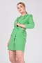 Women's Side Window Detailed Jacket Dress Green - 4