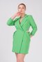 Women's Side Window Detailed Jacket Dress Green - 5