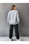 Brooklyn Printed Bottom Top Set Cotton Sports Crew Neck Sweatshirt And Elastic Sweatpants - 2