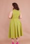 Pistachio Green Square Collar Thick Strap Plus Size Midi Length Dress - 8