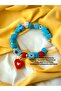 Glass Basement Bead Charm Murano Evil Eye Bead Bracelet Evil Eye Beaded Bracelet