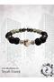 Natural Stone Energy Bracelet - Howlite Hematite Lava Stone Bracelet - Motivational Energy Balance Bracelet - 2