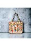 Women's Jute Fabric Printed Zippered Multi-Purpose Bag - 2