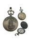 Retro Design Quartz Galata Tower Embossed Chain Chain Pocket Watch