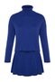 Cobalt blue Crop Super Wide Fit Soft Textured Pleated Skirted Knitwear Top and Bottom Set Twoaw24Au00019 - 6