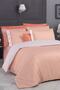 Tommy Salmon Double 100% Cotton Satin 233 TC Duvet Cover Set