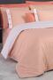 Tommy Salmon Double 100% Cotton Satin 233 TC Duvet Cover Set - 2
