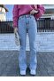 Devo Ice Snow Spanish Blue Jeans High Waist Blue Snow Wash Flare Jeans Denim Pants - 3