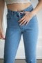 Asian xtc Light Blue Colorfast Mom Jean Women Boyfriend High waist Power lycra - 3