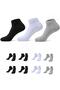 8 Pairs Economic Package Booties Socks Black-white-gray Mixed Color