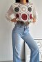 Women's White Crochet Standard Size Lace Blouse - 5