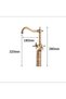 Antique Gold Bowl Sink Mixer Country Design Basin Mixer Bowl Tap Matte Gold - 4