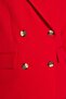 Dark Red Oversized Lined Double-Breasted Woven Blazer Jacket TWOAW21CE0145 - 6
