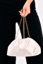 Cream Women's Satin Clutch Evening Dress Bag - 8