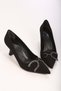 Women's Tote Black Matte Satin Heeled Shoes Stiletto - 3