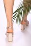 Women's Modena Skin Satin Platform Heeled Shoes - 6