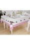Cross Stitch Printed Polyester Fabric Panel Patterned Tablecloth