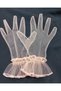 Bella evening dress bridal gloves short salmon - 5