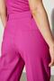 Women's Fuchsia Wide Leg Trousers - 7