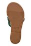 Women's Vegan Leather Green Slippers - Koi Design - 7