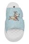 Women's Vegan Leather Turquoise Slippers - Sleeping Dogs Design - 5