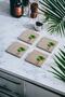 Palm Tree Themed Natural Stone Travertine Coasters Set of 4