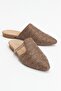 PESA Brown Straw Stone Women's Slippers