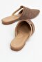 PESA Brown Straw Stone Women's Slippers - 4