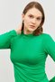 Women's Benetton Green Turtleneck Blouse