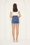 Elastic Waist Belt Detailed Shorts - 5