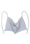 Silver Jewelled Shiny Metal Lace Collar Chain Strap Backless Bustier - 4