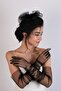 Plain Long Costume Gloves And Costume Voilet Set