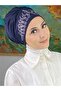 نموذج الأميرة غطاء محرك السيارة باللون الأزرق الداكن مع أحجار فضية