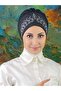 نموذج الأميرة غطاء رأس أسود مرصع بأحجار فضية - 2