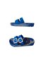 Boy's Blue Double Buckle Non-Slip Sole Daily Walking Slippers - 5