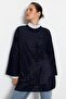 Navy Blue Relaxed Cut Openwork/Hole Knitted Sweater TCTAW24AK00113