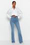 Light Blue High Waist Flare Jeans TWOAW24JE00087 - 2