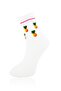 Pack of 6 Women's Pineapple Patterned Colorful Quality College Socks - 2