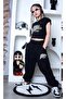 Printed Summer Oversize Combed Cotton Children's Short Sleeve Crop T-Shirt Tracksuit Set