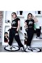 Printed Summer Oversize Combed Cotton Children's Short Sleeve Crop T-Shirt Tracksuit Set - 3