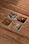 Greek God and Mythology Themed Natural Stone Travertine Coasters Set of 4 - 3