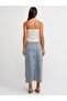 80541 Long Denim Skirt with Large Laser Front-Tint - 2