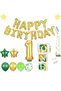 Little Age Green Gold Birthday Concept One Boxed Birthday Ornament Party Set for Boys and Girls - 6