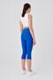 Push Up High Waist Capri Leggings Cobalt Blue - 3