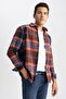 Regular Fit Polo Neck Checked Lumberjack Long Sleeve Shirt A7070Ax23Au - 4