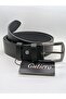Genuine Leather Black 4 Cm Sports Men's Belt - 7