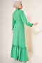 Women's Ruffle Detailed Collar Buttoned Dress - 3
