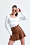 women square neck ecru long sleeve blouse - 3