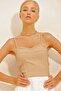 Women's Beige Crop Strap Blouse ALC-X10111 - 3